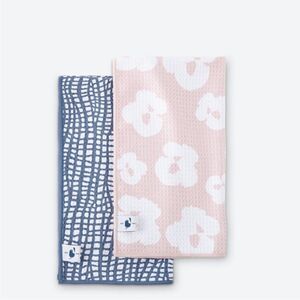 Norwex Tea Towels Limited Edition Water Tile/Floral NWT